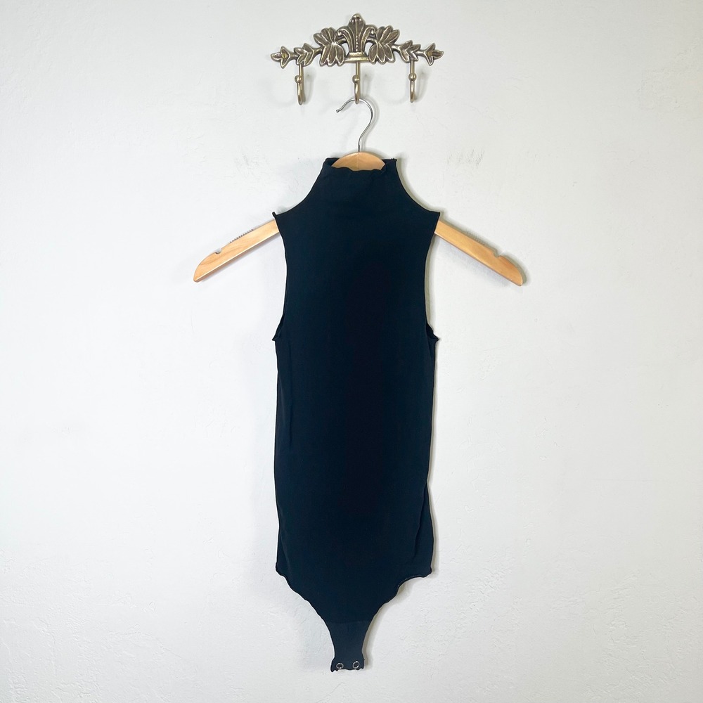 Commando Bodysuit Ballet Mock Neck Women Size One Size Black Sleeveless Stretch